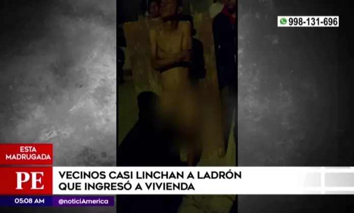 Ancón Vecinos casi linchan a ladrón que ingresó a robar a una vivienda