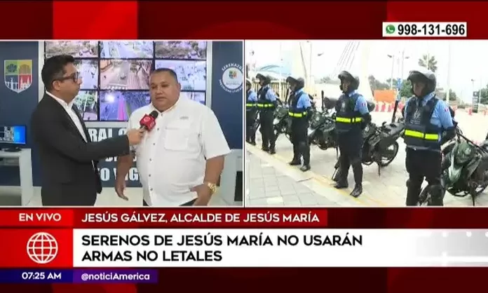 Armas no letales Alcalde de Jesús María anunció que serenos no usarán