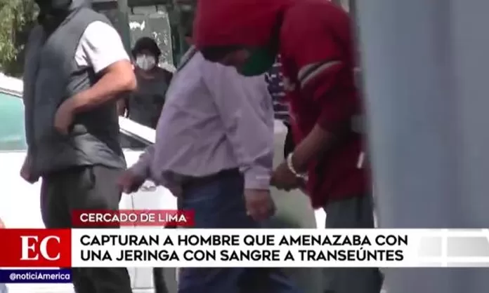 Capturan A Sujeto Que Amenazaba Con Una Jeringa Con Sangre A