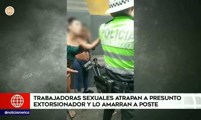 Centro De Lima Trabajadoras Sexuales Amarraron A Un Poste A Presunto