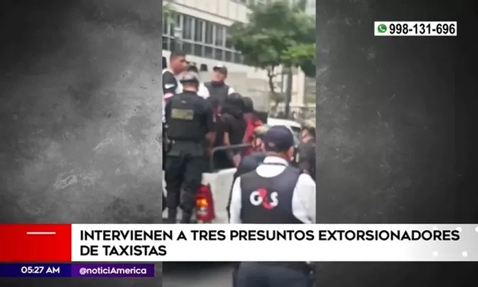 Cercado de Lima Policía intervino a presuntos extorsionadores de taxistas