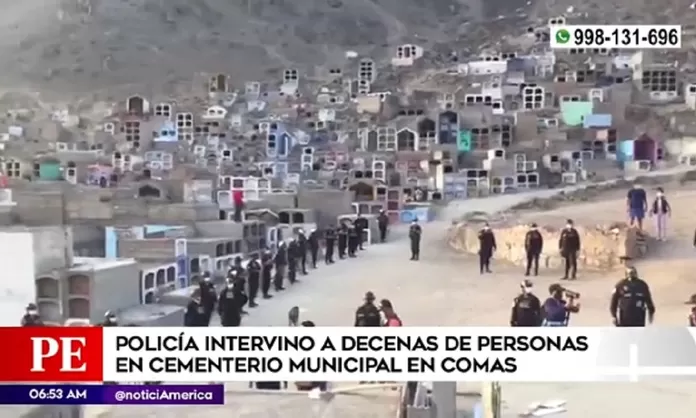 Comas Pnp Intervino A Personas En El Cementerio Municipal