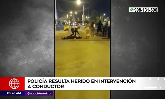 Comas Policía fue herido en intervención a conductor