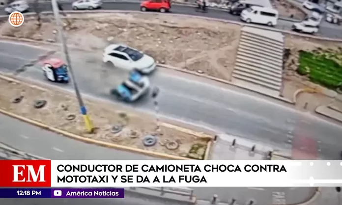 VES Conductor De Camioneta Choca Contra Mototaxi