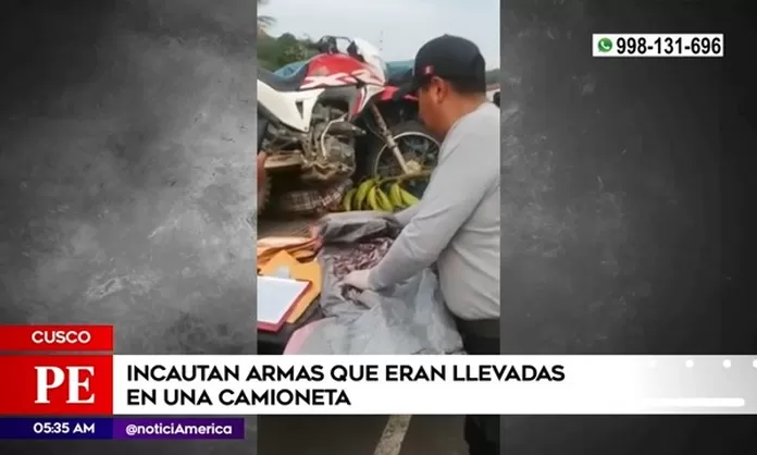 Cusco Incautan Armas Que Eran Llevadas En Una Camioneta