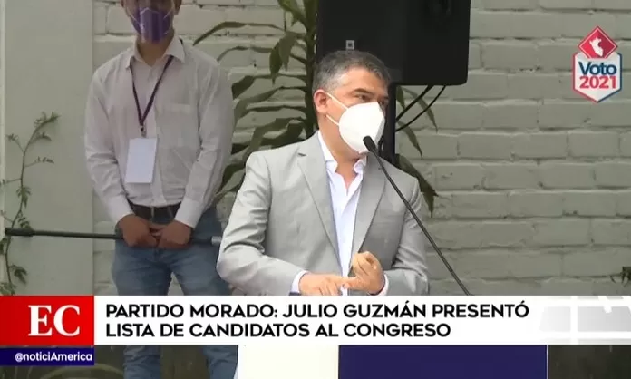 Partido Morado Julio Guzmán presentó lista de candidatos al Congreso