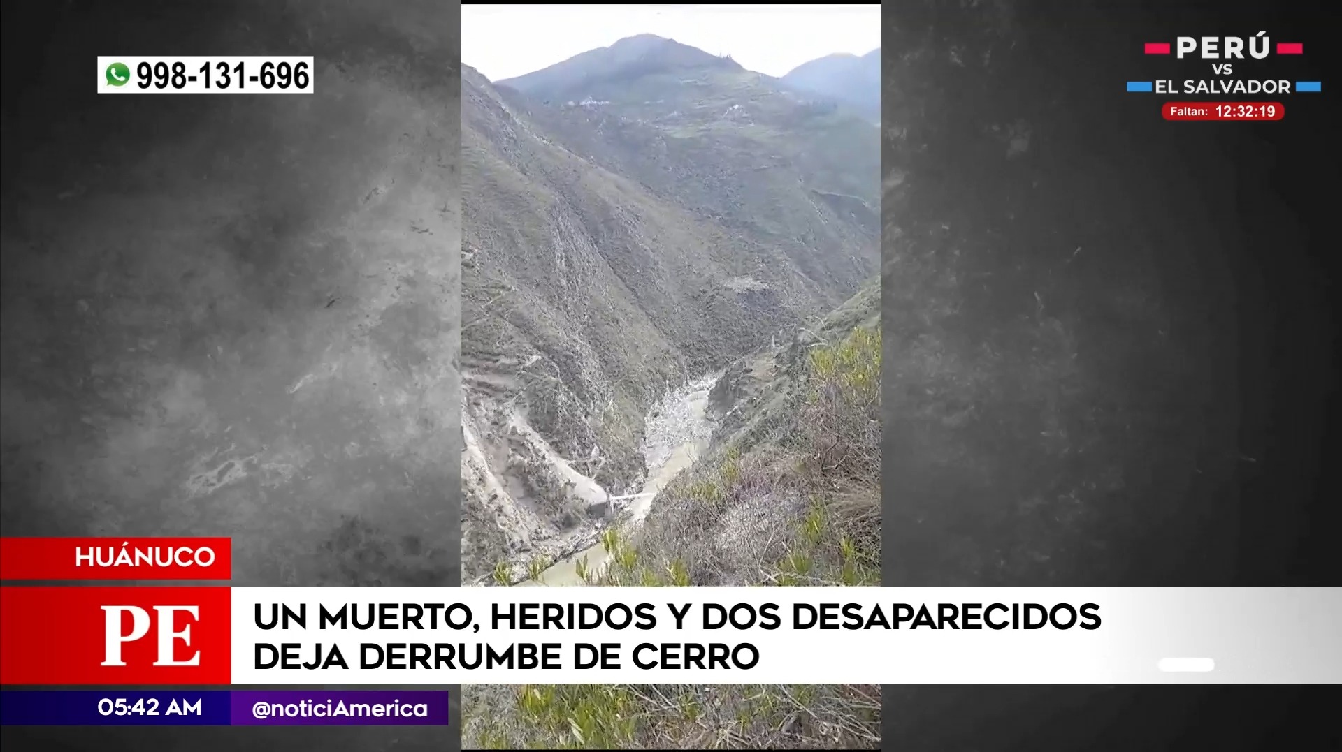 Huánuco Derrumbe de cerro deja un muerto y desaparecidos América