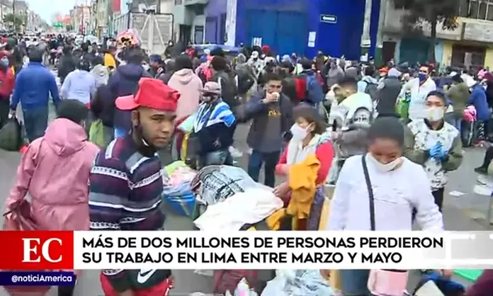 INEI Más de 2 3 millones de personas perdieron sus empleos en Lima