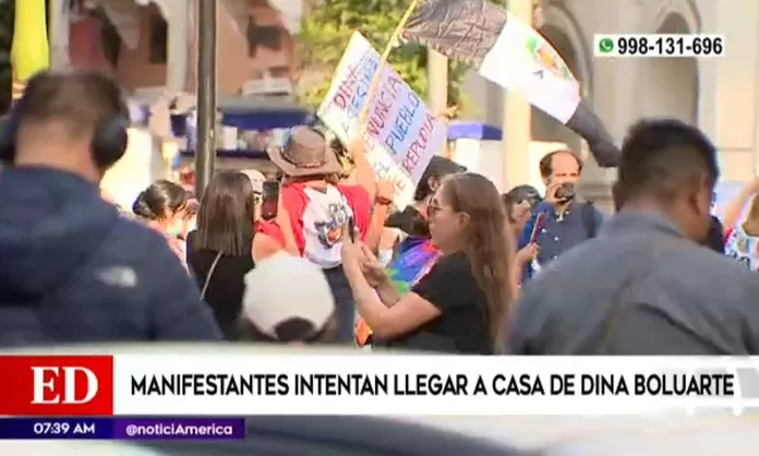 Manifestantes Intentaron Llegar A Casa De Dina Boluarte