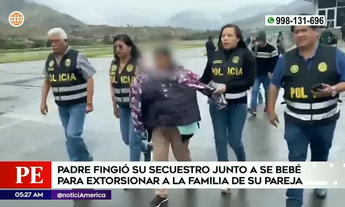 Padre fingió su secuestro y el de su bebé para extorsionar a familia de