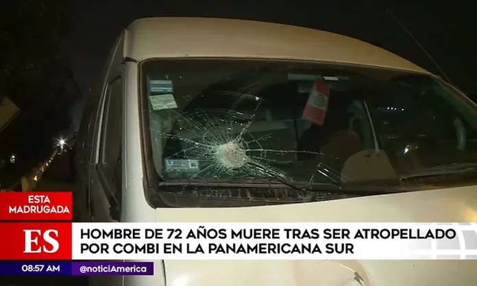 Panamericana Sur hombre de 72 años murió tras ser atropellado por una