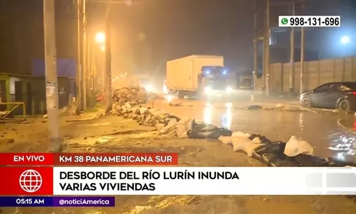 Panamericana Sur Viviendas Inundadas Tras Desborde De R O Lur N