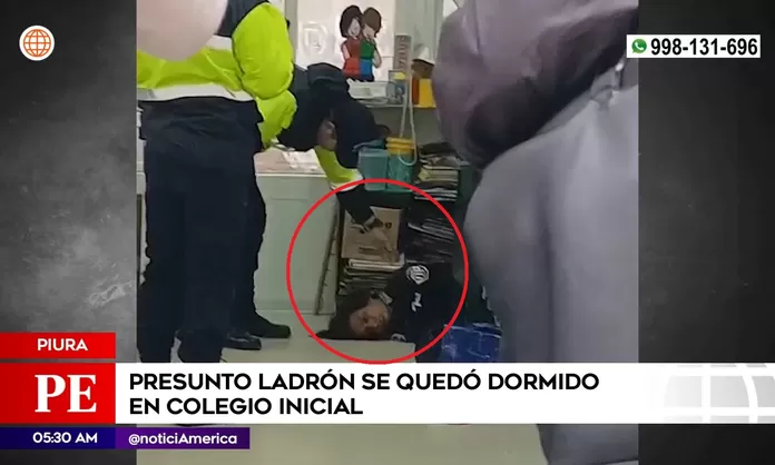 Piura Ladr N Se Qued Dormido En Colegio Inicial