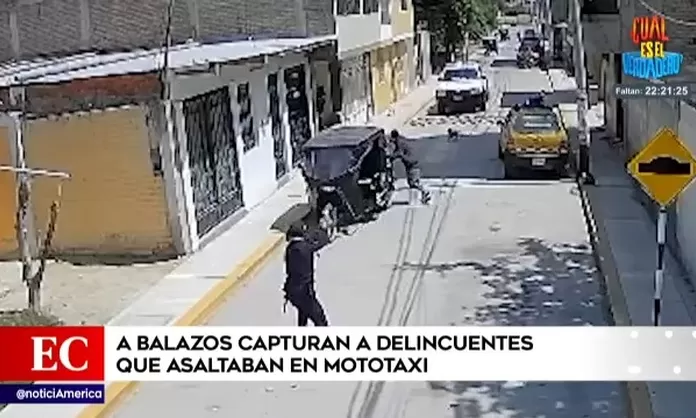 Polic A Captura A Balazos A Delincuentes Que Asaltaban En Mototaxi