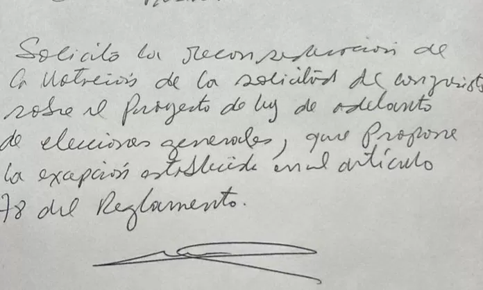 Renovaci N Popular Pidi Reconsiderar Debate De Adelanto De Elecciones