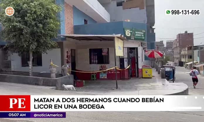 SJL Matan a hermanos cuando bebían licor en bodega