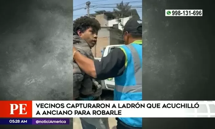 San Juan de Miraflores Vecinos atrapan y golpean a ladrón que