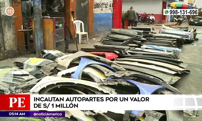 San Luis Incautan autopartes por valor de 1 millón soles