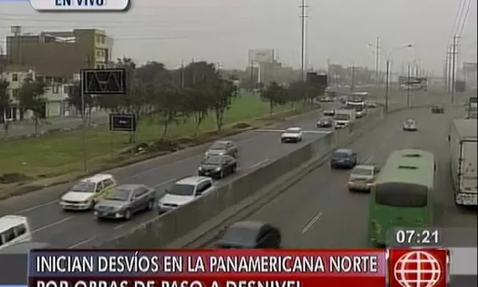 Iniciaron desvíos en la Panamericana Norte por obras de paso a desnivel