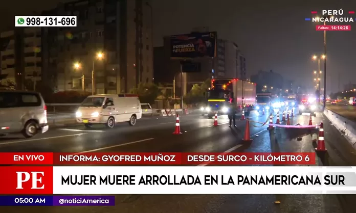 Surco Mujer murió arrollada en la Panamericana Sur