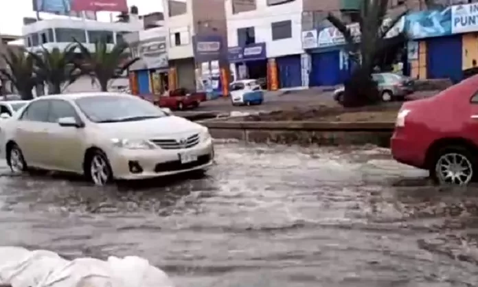 Tacna Lluvias Afectan Calles En El Sector De Leoncio Prado