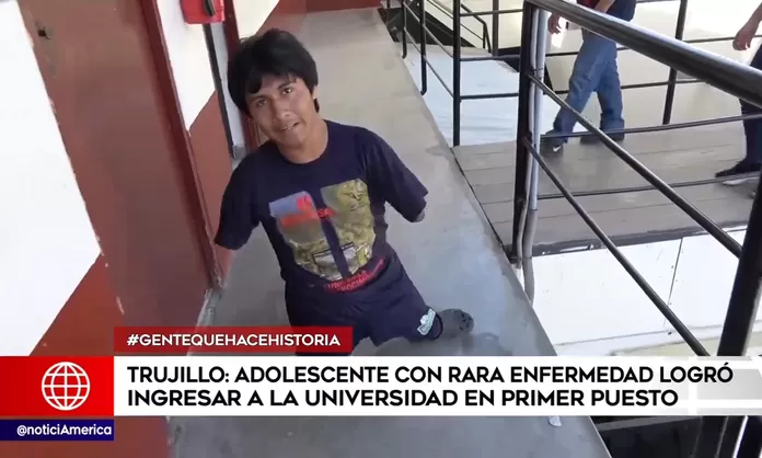 Trujillo joven con rara enfermedad ingresó a la universidad en primer