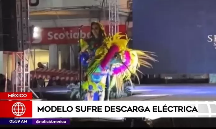 México Modelo sufre descarga eléctrica en pleno desfile América Noticias