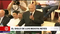 Luis Bedoya Reyes, líder histórico del PPC. Foto: América Noticias