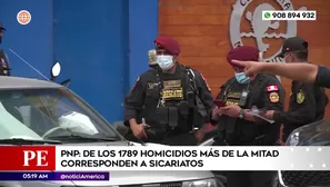 De los 1789 homicidios, más de la mitad correspondieron a sicariatos. Foto y video: América Noticias