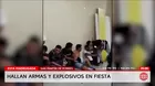35 detenidos con armas y explosivos en San Martín de Porres
