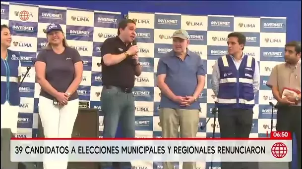 Unos 39 candidatos renunciaron a elecciones municipales para dar paso a la postulación de tenientes alcaldes/ América Noticias Unos 39 candidatos renunciaron a elecciones municipales para dar paso a la postulación de tenientes alcaldes/ América Noticias