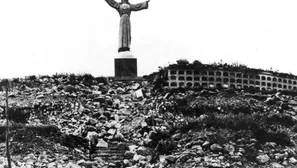 Cementerio afectado por el sismo