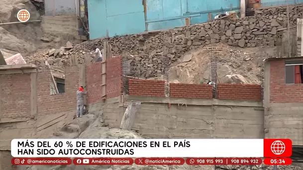 Más del 60 % de edificaciones en el país han sido autoconstruidas. Foto: América Noticias