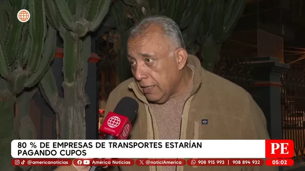 80 % de empresas de transportes estarían pagando cupos. Foto: América Noticias
