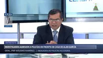 Vehículo de inteligencia estuvo fuera de la residencia del expresidente Alan García. Foto: captura de TV