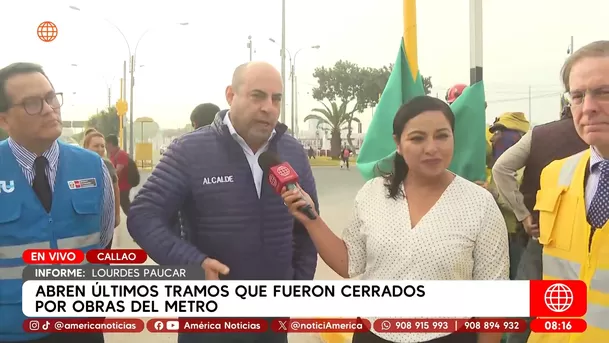 Abren últimos tramos que fueron cerrados por obras del Metro de Lima en el Callao. Foto: América Noticias Abren últimos tramos que fueron cerrados por obras del Metro de Lima en el Callao. Foto: América Noticias