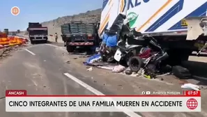 Accidente en Áncash: Cinco integrantes de una familia mueren en violento choque. Foto y video: América Noticias