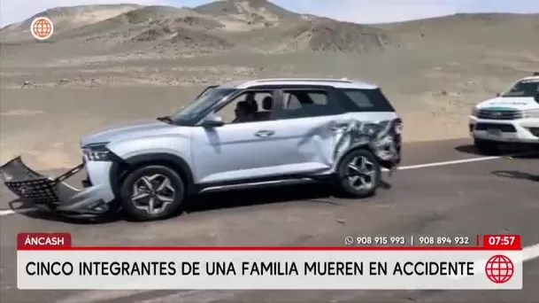 Accidente en Áncash: Cinco integrantes de una familia mueren en violento choque. Foto: América Noticias