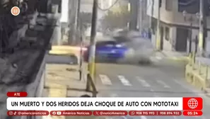 Accidente en Ate deja una mujer muerta y dos heridos tras choque de mototaxi. Foto y video: América Noticias