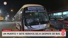 Accidente de bus deja un muerto en Carabayllo