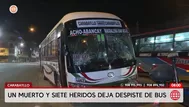 Accidente de bus deja un muerto en Carabayllo