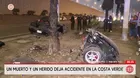 Accidente en Costa Verde deja una mujer muerta y un herido