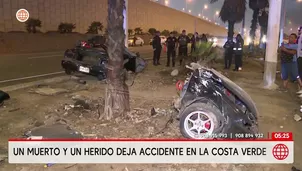 Accidente en San Miguel deja una mujer muerta y un herido. Foto y video: América Noticias