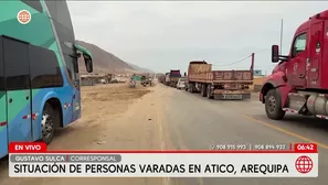 El tránsito en la carretera Panamericana Sur permanece restringido luego de un accidente protagonizado por dos vehículos de carga pesada en el sector de Ocoña, distrito de Atico, en Arequipa./ Video: América Noticias