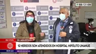 Accidente en Matucana: 12 heridos permanecen estables en el Hospital Unanue