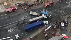 Accidente en Panamericana Norte deja un muerto y varios heridos/ Video y Foto: América Noticias