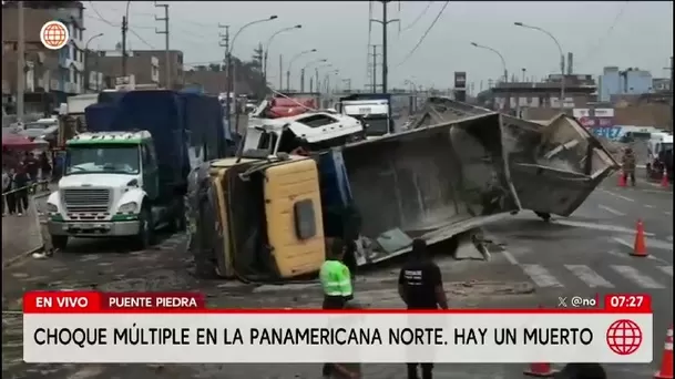 Una cisterna impactó contra vehículos detenidos en la Panamericana Norte/ América Noticias