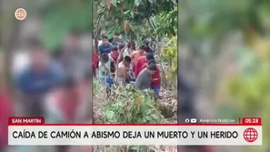 Accidente en San Martín: Camión cisterna cae a abismo y deja un muerto. Foto y video: América Noticias