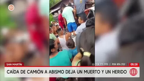 Accidente en San Martín: Camión cisterna cae a abismo y deja un muerto. Foto: América Noticias