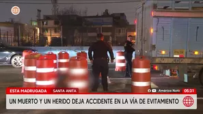 Accidente en Vía de Evitamiento deja un muerto y una herida en Santa Anita. Foto y video: América Noticias